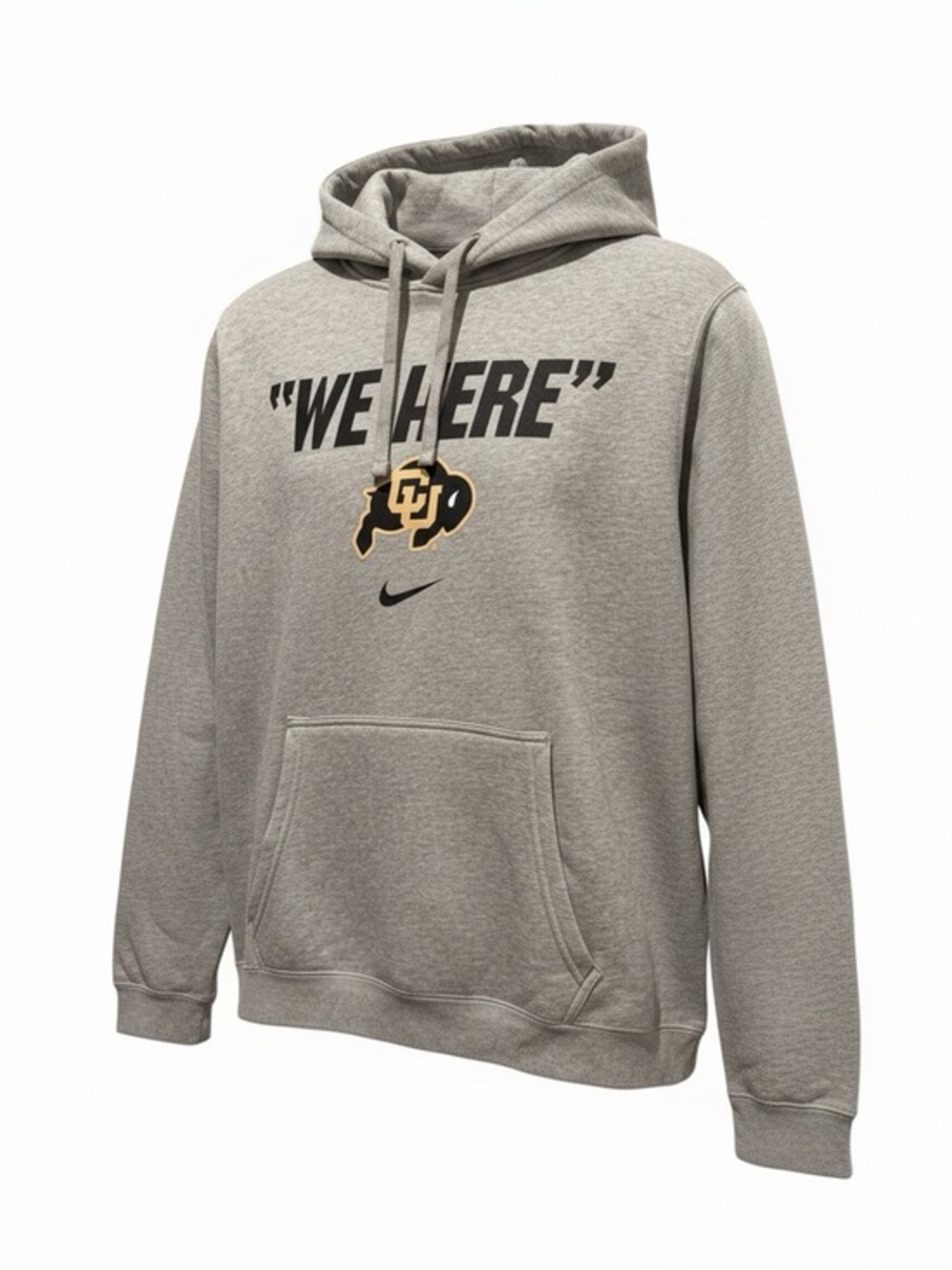 Nike Gray CU Boulder 'WE HERE' Crewneck Hoodie